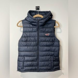 Hollister Puffer Vest ~ Navy Blue ~ Size Large
